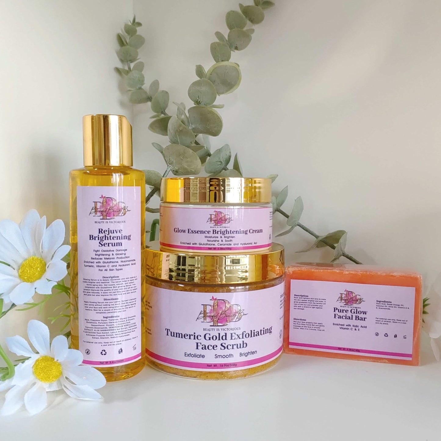 Ultra Glow Skincare Set - Hydrate, Exfoliate & Brighten Skin Care